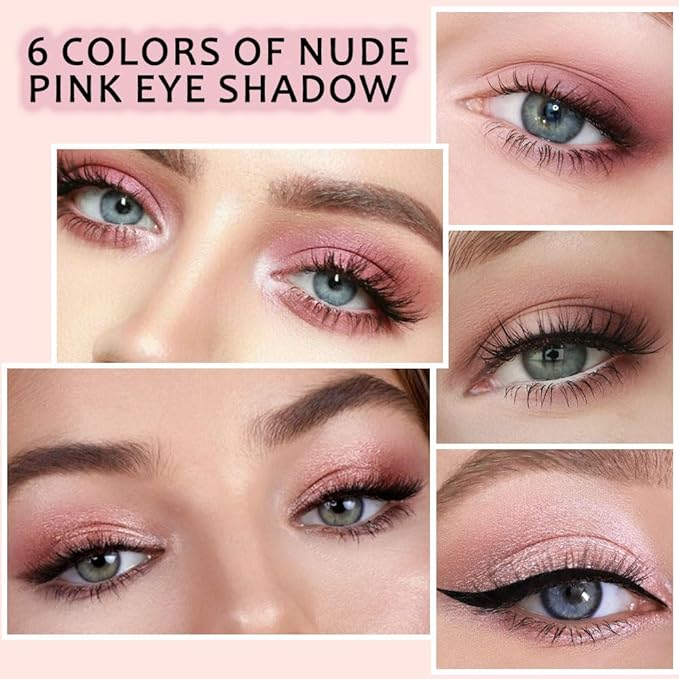 6 Colors Nude Champagne Gold Matte Shimmer Eyeshadow
