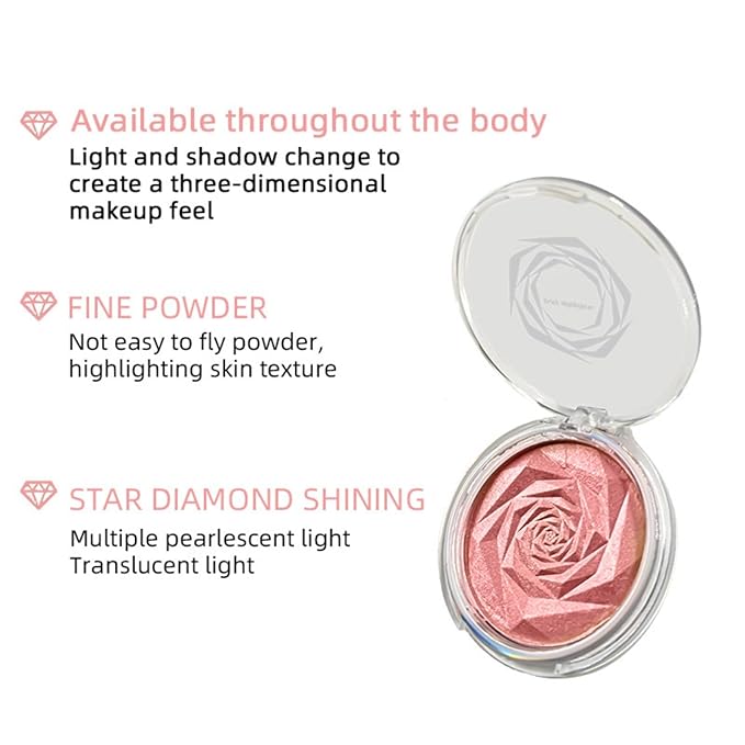 MAEPEOR Face Highlighter Palette 6 Colors Smooth Shimmer (Color 03)