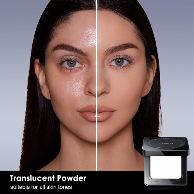 Oil Control Face Pressed Powder Compact, 24H Longlasting () () 0.28Oz