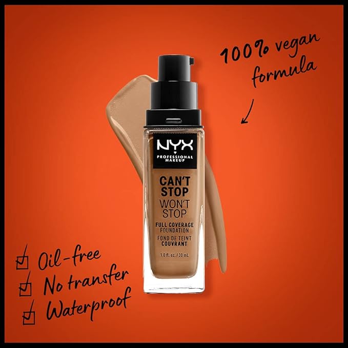 NYX PROFESSIONAL MAKEUP Can't Stop Won't Stop Foundation, Golden Honey