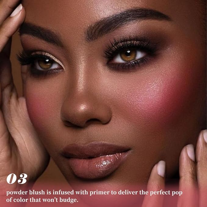 Rose Bean Paste Matte Single Pressed Cheeks Face Blushes Makeup Palette, Rose Bean Monochrome Cream Blushes Palette Makeup for Older Women, Natural Pigmented Paleta de rubores monocromática 04