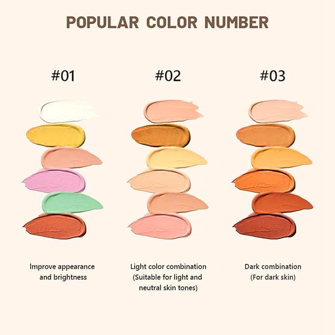 MAEPEOR Face Conceal Contour Palette 6 Colors Full