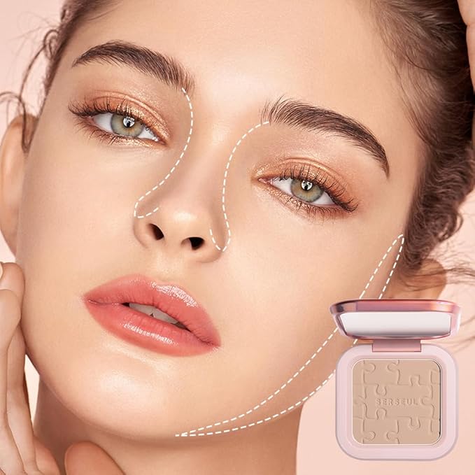 Powder Contour Palette, Matte Finish, Brown Color Family,