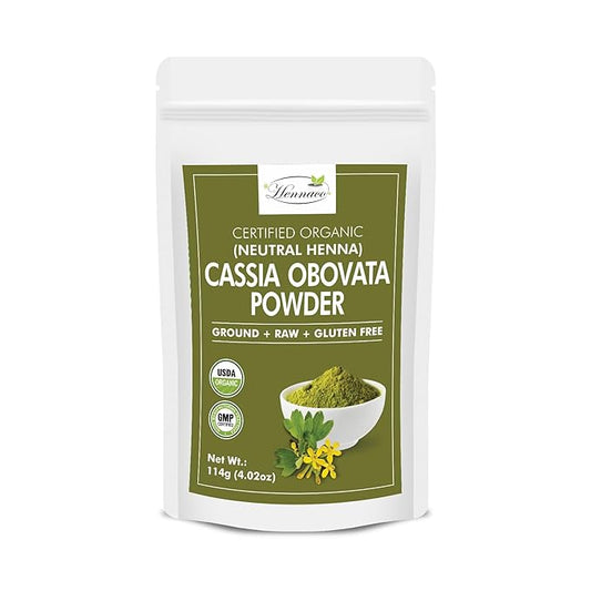 Organic Cassia Obovata Powder | Neutral Henna Powder (4 OZ) 114 G