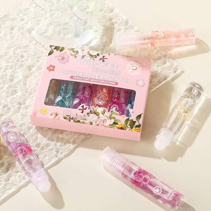 Petansy Flower Jelly Lip Oil Set 6 Packs Long