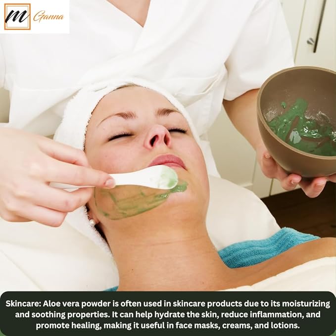 100% Natural Aloe Vera Leaf Powder Pure Aloe Barbadensis Natural Moisturizer Replenish Dry Skin Healthy Hair Care 0.50 LBS 227 Grams