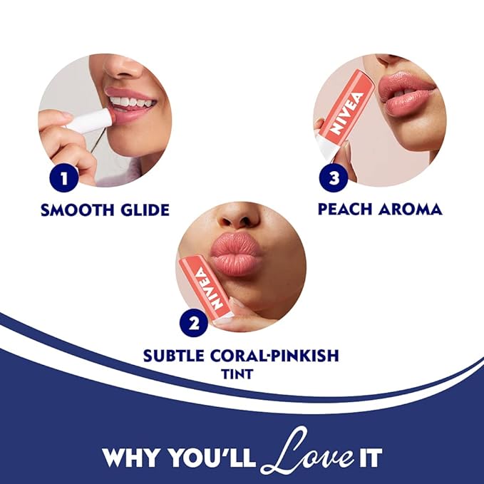 Nivea Lip Balm - Fruity Shine PEACH -Pack