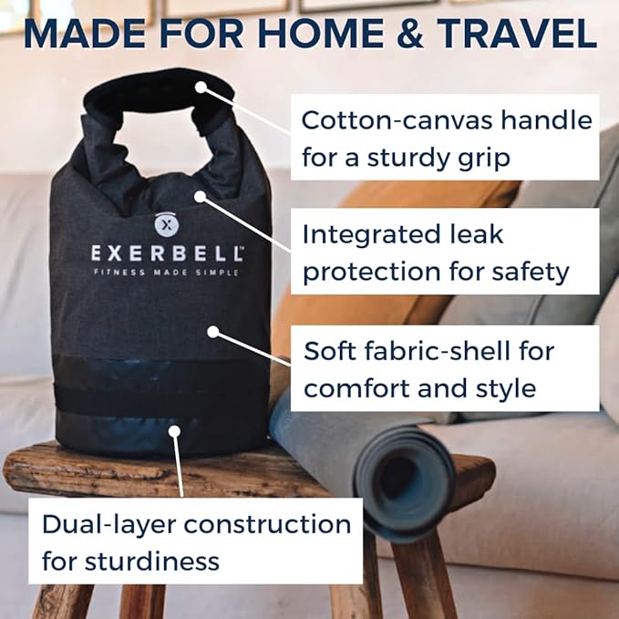 Foldable & adjustable kettlebell 2-14 kg – water-