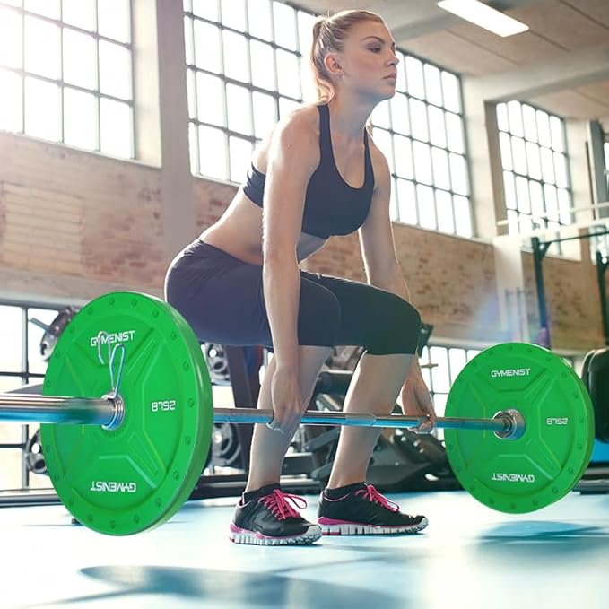 GYMENIST Bumper Plates is Made for 2 Inch 10 LB 55 LB