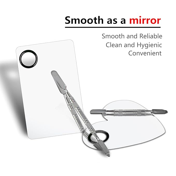 2Pcs Cosmetic Makeup Palette, Premium Stainless Steel Metal