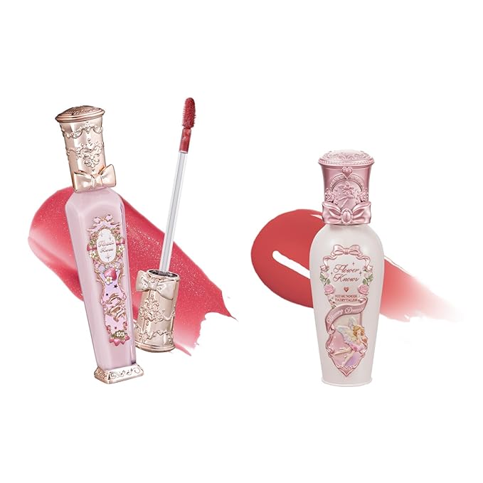 Flower Knows Midsummer Fairytales Lip Gloss G03 Firefly + Violet Strawberry Rococo Glitter Lip Gloss G02 Rasberry Booze