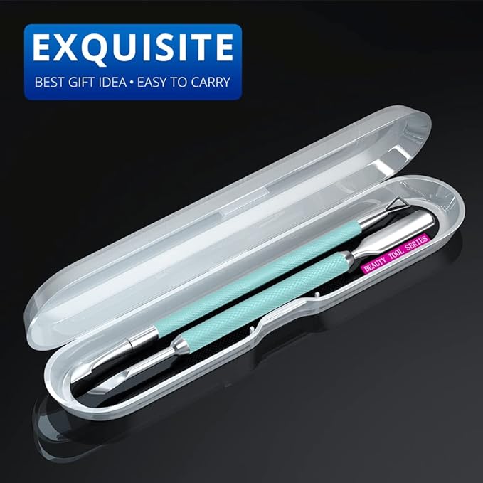 2PCS Metal Teal Cyan Cuticle