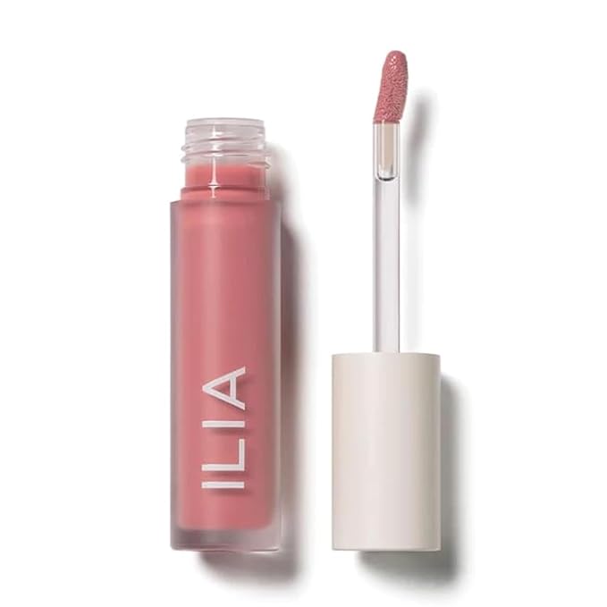 ILIA - Balmy Gloss Tinted Lip Oil | Non-Toxic, Cruelty-Free, Vegan, Hyaluronic Acid, Non-Sticky for Moisturizing + Plumping (Petals, 0.14 fl oz | 4.3 ml)