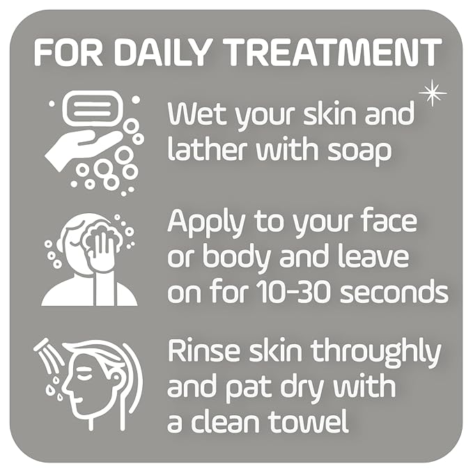 Asepxia Deep Cleansing Acne Treatment Bar Soap with Baking Soda and 2% Salicylic Acid, 4 Ounce