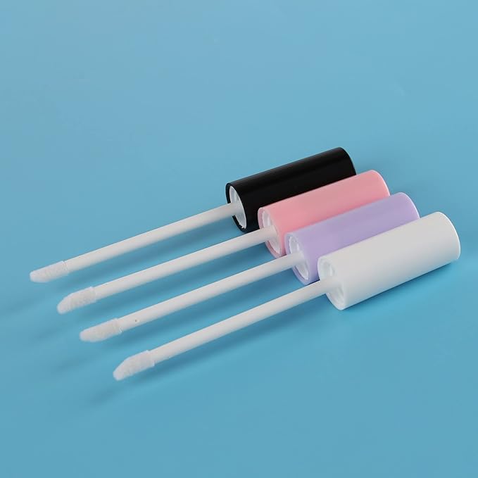 COSIDEA 50 pack Empty White 15ml Squeeze lip gloss tubes with wand 0.5oz soft lipgloss container chapstick containers empty tube