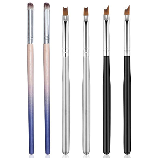 6pcs ombre nail brush and