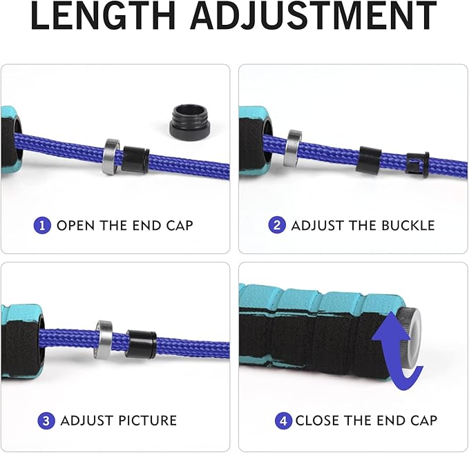 FITMYFAVO Jump Rope Cotton Adjustable Skipping Weighted jumprope