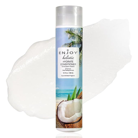 ENJOY Hair Care Holistic Hydrate Conditioner, pH 3.5-4.5, Hair Conditioner For Damaged Hair, Conditioner Curly Hair Products - 10 Fl Oz