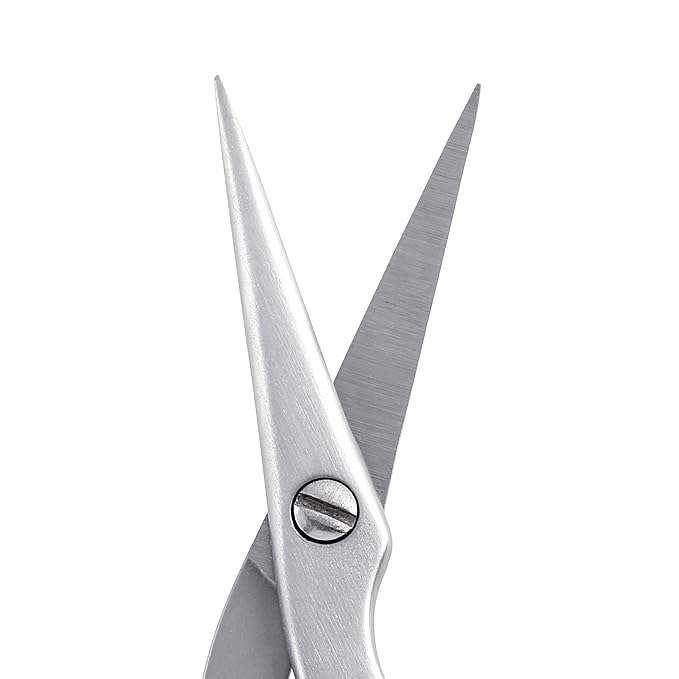 Tweezerman Brow Shaping Scissors and Brush - Stainless Steel Eyebrow Trimming Scissors for Women and Men