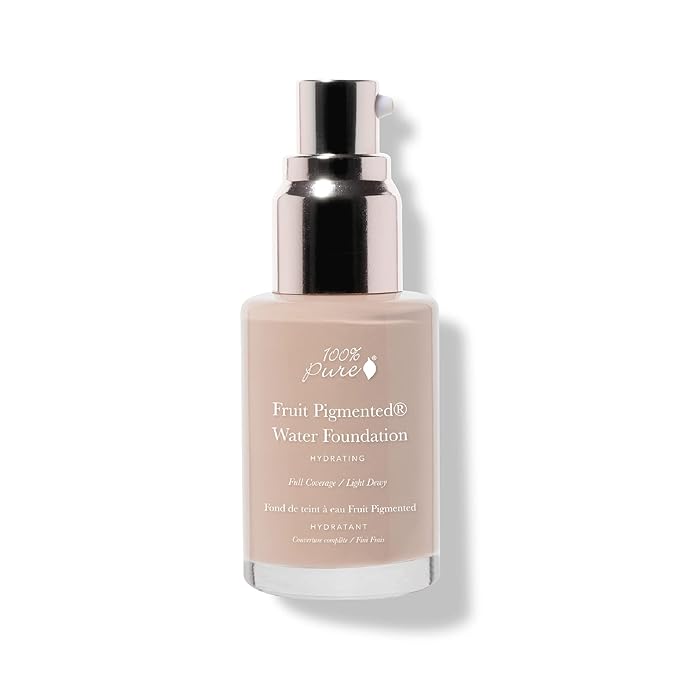 100% PURE Water Foundation Full Coverage Hydrating Makeup, Fl Oz