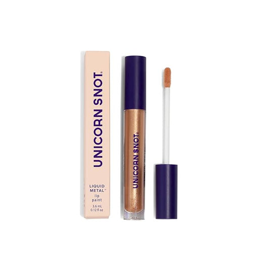 UNICORN SNOT Liquid Metal Lip Paint - Metallic Lip Gloss - Non-drying, Long-lasting Liquid Lipstick, Intense Pigment Color with Metallic Shimmer - Vegan, Cruelty-Free Makeup, Light Sand (Dune)