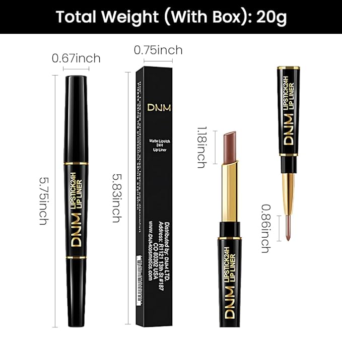 2-in-1Brown Velvet Lip Liner & Lipstick Set Kit for Women, Matte Lips Kit with Lip Liner Lip Stains Long Lasting Waterproof 24 Hour Lipstick and Lip Liners Combo Lipliners Pencil Set 38