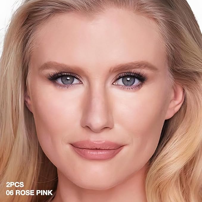 evpct 2Pcs under Eye Brightener, Nourishing Luminous under Rose Pink