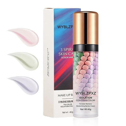 Tri-color Color Corrector Isolation Cream,One Step Color Correcting Correcting Foundation