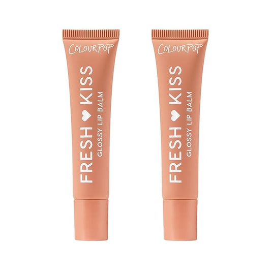 ColourPop Fresh Kiss Glossy Lip Balm - Hydrating Lip Care Enriched with Peptides, Hyaluronic Acid, Shea Butter & Vitamin E for an Ultra-Cushiony Formula - Caramel Latte (2 Count)
