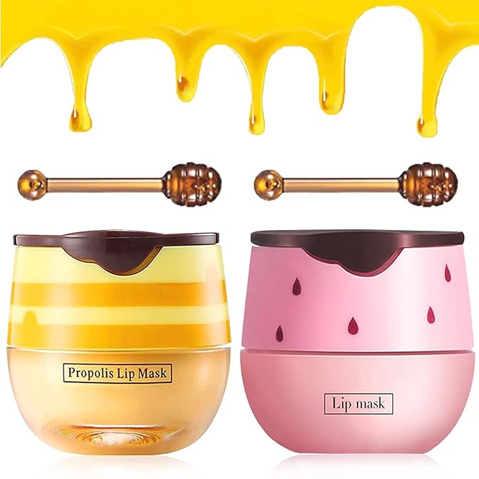 2PCS Bee Lip Balm Honey & Exfoliator
