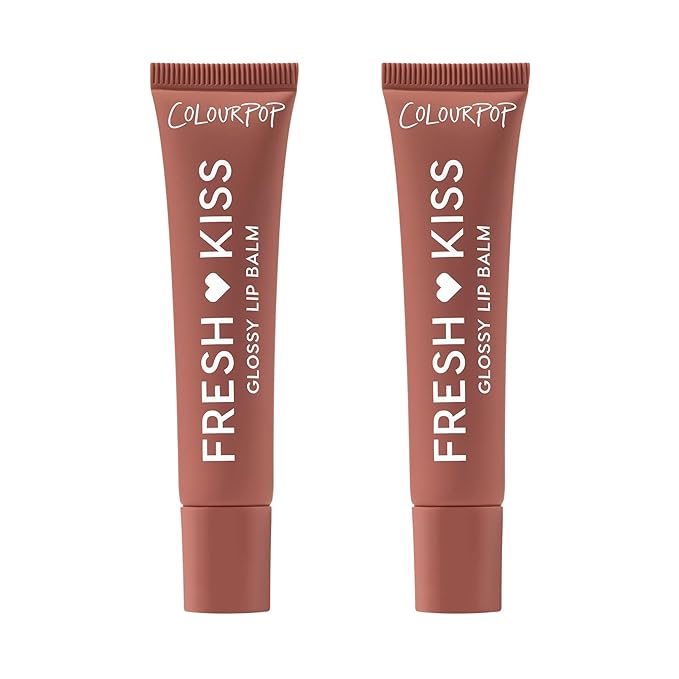 ColourPop Fresh Kiss Glossy Lip Balm - Hydrating Lip Care Enriched with Peptides, Hyaluronic Acid, Shea Butter & Vitamin E for an Ultra-Cushiony Formula - Chocolate Milkshake (2 Count)