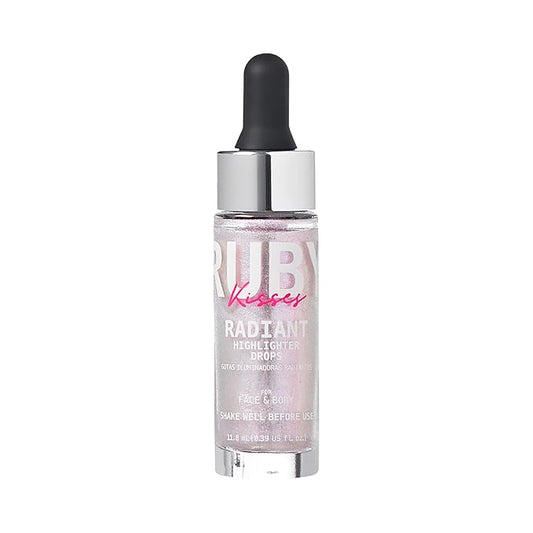 Ruby Kisses Radiant Drops, Shimmer Liquid Highlighter Makeup, Skin (UNICORN)