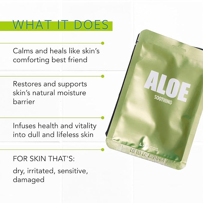 LAPCOS Aloe Sheet Mask, Daily Face Calm