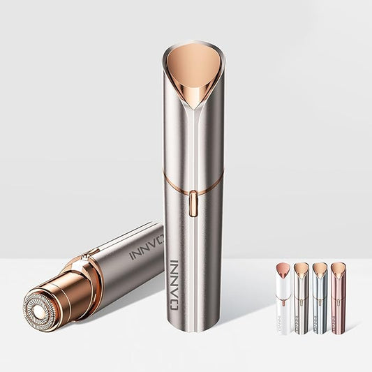 Facial Hair Remover for Women Ladies Upper Lip Hair Removal Electric Face Shaver with Rechargeable Battery Brush(Champagne Gold)
