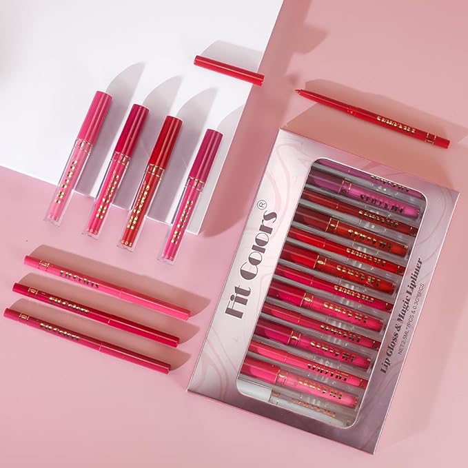 6 Colors Liquid Lipstick + Lip Liner Pen