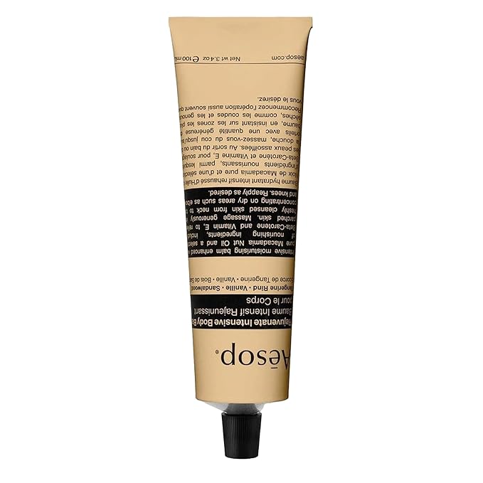 Aesop Rejuvenate Intensive Travel Body Balm | Deeply Nourish Very Dry Skin with Shea Butter and Coconut Oil | 3.4oz / 100 mL