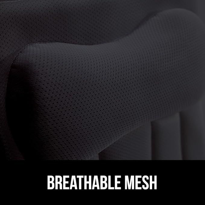 GORILLA GRIP Mesh Bath Pillow for Tub, 6 Powerful Suction Cups, Oversized Headrest with Breathable FlexComfort Technology for Neck, Head, Back Support, Luxury Machine Washable Bathtub Must Haves Black