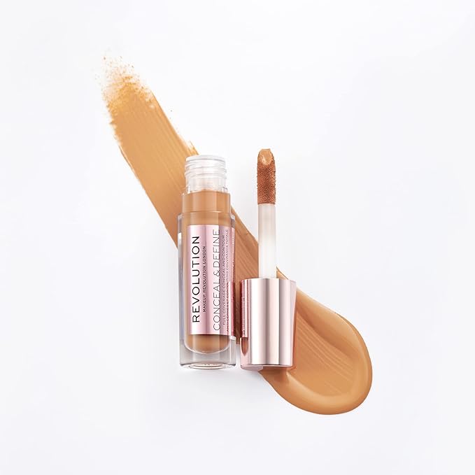 Makeup Revolution Conceal and Define Concealer, Full Coverage 0.7 Fl Oz