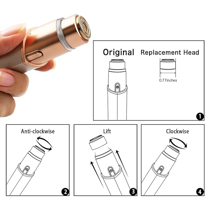 Generation 3 Replacement Heads for Flawless Finishing Touch, Double Halo Replacement Blades for Women 3 pack