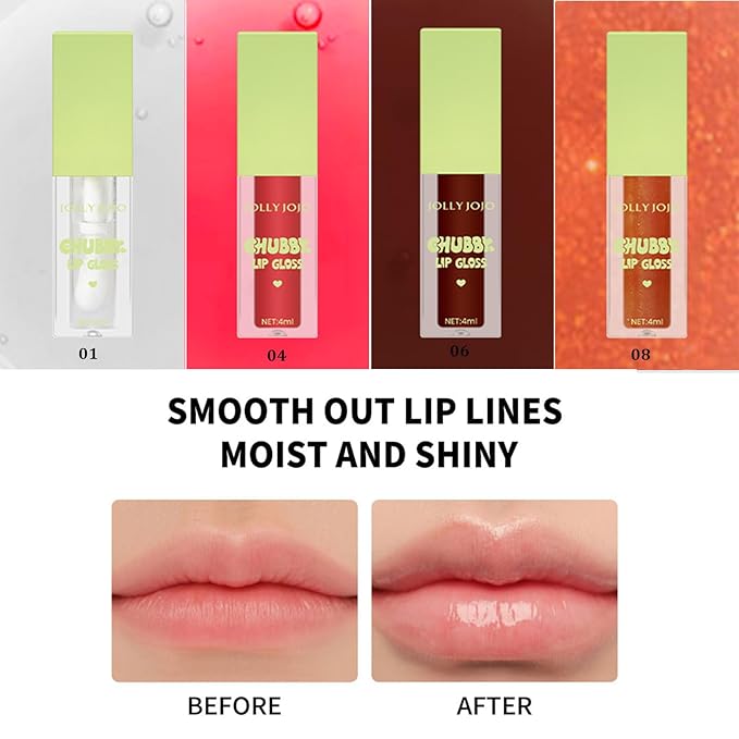 Lip Glow Oil - Transparent Glossy Lip Oil, Hydrating Plumping Lip Oil, Clear Tinted Lip Balm Lip Care Long Lasting Lip Gloss (#1)