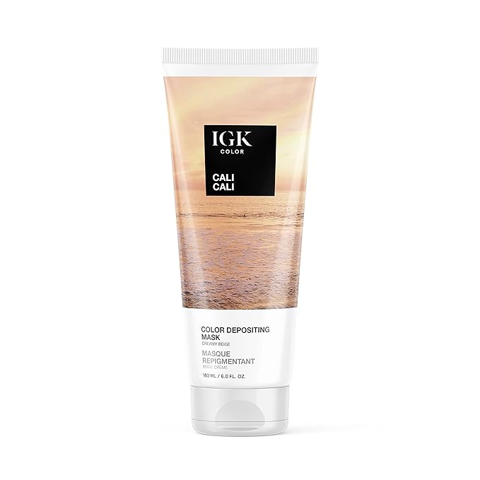 IGK Hair Gloss Toner & Color Depositing Mask | Creamy Beige Semi-Permanent | Vegan + Cruelty Free | Cali Cali