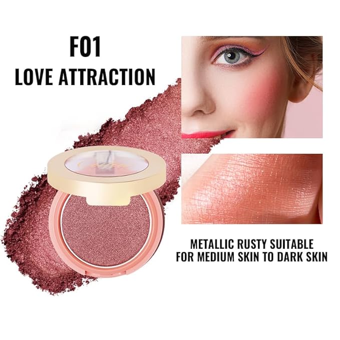 Oulac Shimmer Blush Cheek| 2 in 1 Powdery 4.8g