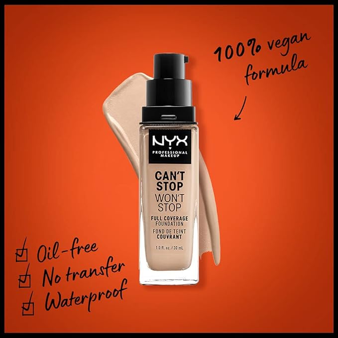 NYX PROFESSIONAL MAKEUP Can't Stop Won't Stop Foundation, Light Ivory