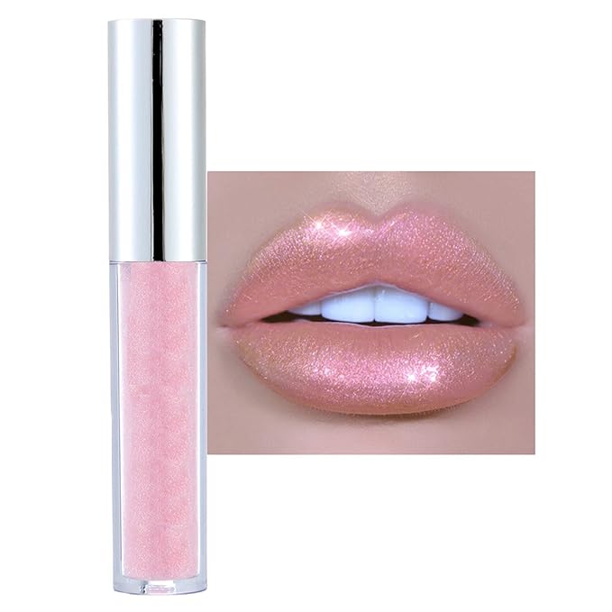 Metallic Lipsticks for Women, Glossy Lipstick Long Lasting Glossy