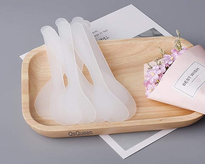 100 PCS of White Color Cosmetic Spatula