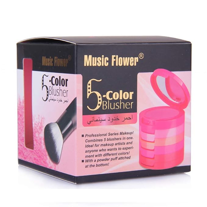 Meao Multi-layer 5 Colors Blusher Compact Powder Makeup Pallet Palette