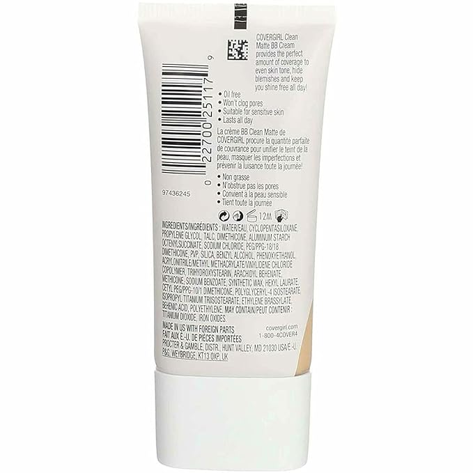 COVERGIRL Oil-Free Matte Cream Foundation, Fair, 1 oz