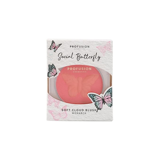 Profusion Cosmetics Empowered Social Butterfly Mousse Blush, Lightweight (Monarch, Standard)