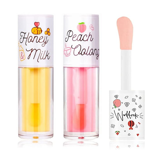ZARICS 2 PCS Crystal Jelly Lip Oil Hydrating Hydrating