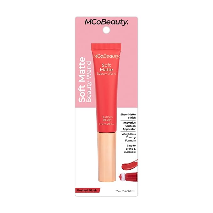 MCoBeauty Soft Matte Beauty Wand, Flushed Blush, Velvety